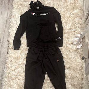 Champion Black Tracksuit with Logo